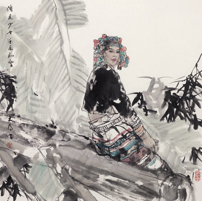 刘大为,《僾尼少女》,68cm×68cm,2012年