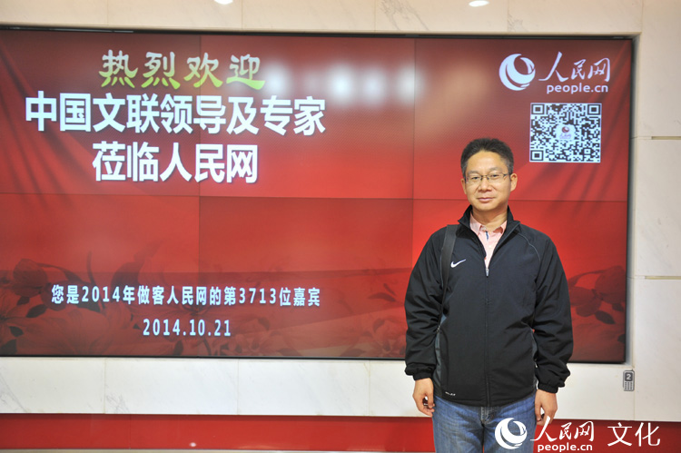 中国青年政治学院中文系主任、教授张跣（记者于凯 摄）