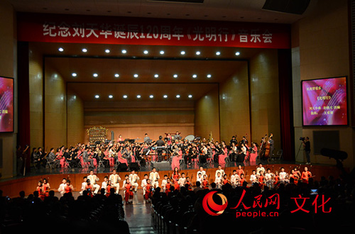 “光明行——海內外紀念民族音樂家劉天華先生誕辰120周年音樂會”現場 人民網記者 羅旭 攝