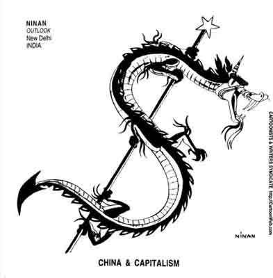 中国/西方漫画版中国龙宣扬中国威胁论：China& Capitalism (中国和...