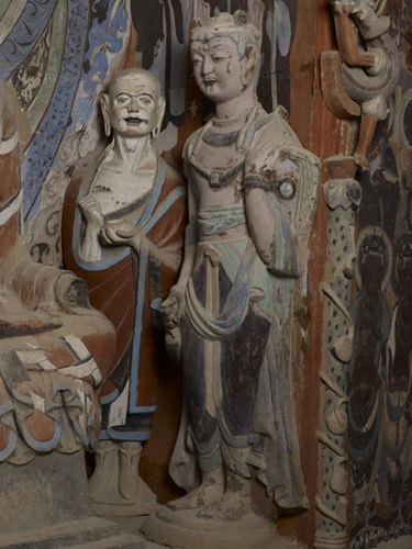迦叶,菩萨像  莫高窟第419窟西壁龛内北侧
